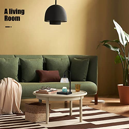 Black Electric Candle Warmer Lamp with 2 Bulbs Height Adjustable Dimmer F6732
