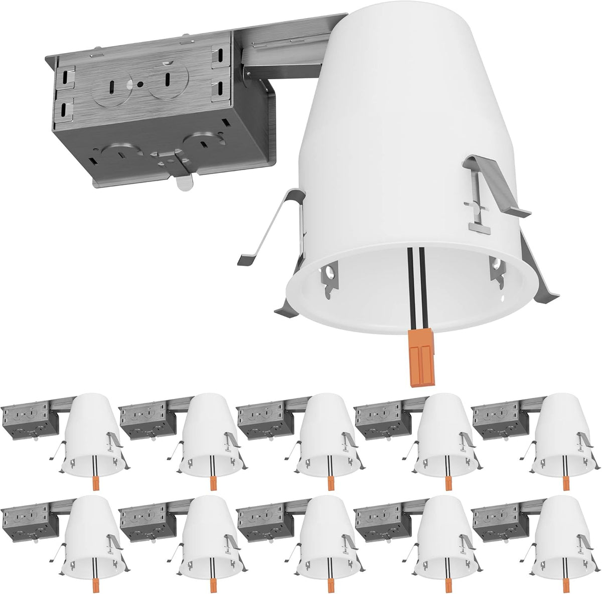 10 Pack 4 Inch Remodel Recessed Lighting Housing S767