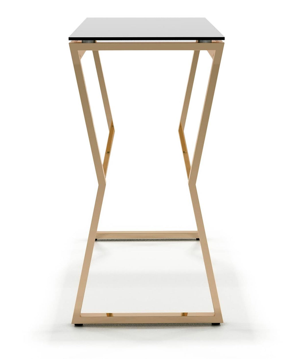 Gold-Tone Glass Top Sofa Table B7236