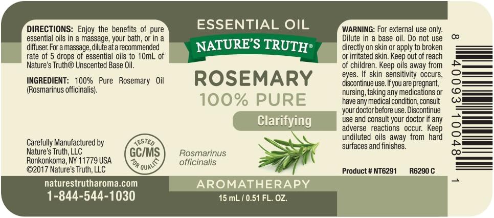 Rosemary Essential Oil, 0.51 Fluid Ounce H7005