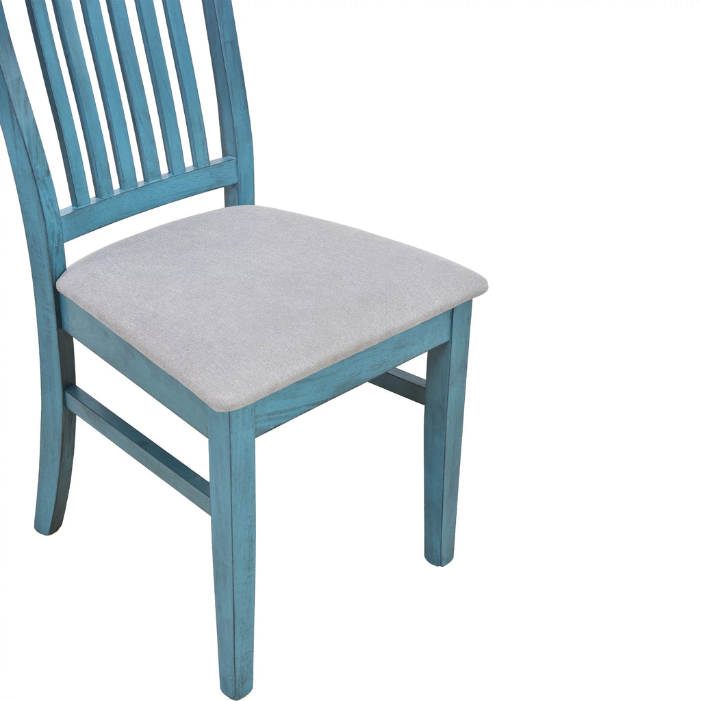6 Piece Wood Dining Table Set with 4 Upholstered Chairs and Bench H997