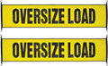 Oversize Load Banner with Heavy Duty Metal Hooks 18 Inch x 84 Inch Pack of 2 V652