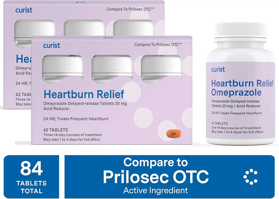 Omeprazole 20mg Delayed-Release Tablets 84 Count J962