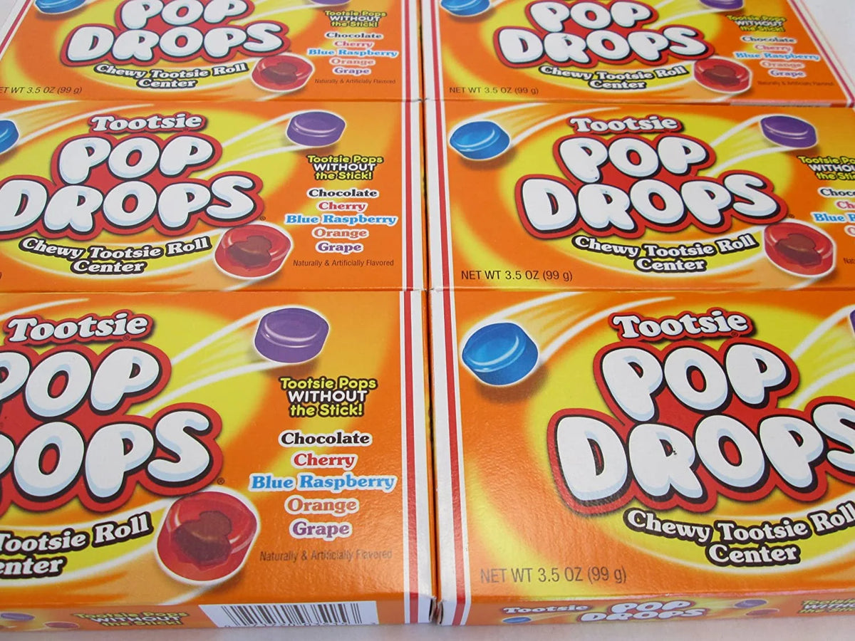 6 Pack of 3.5 Oz Boxes Tootsie Pop Drops V7093