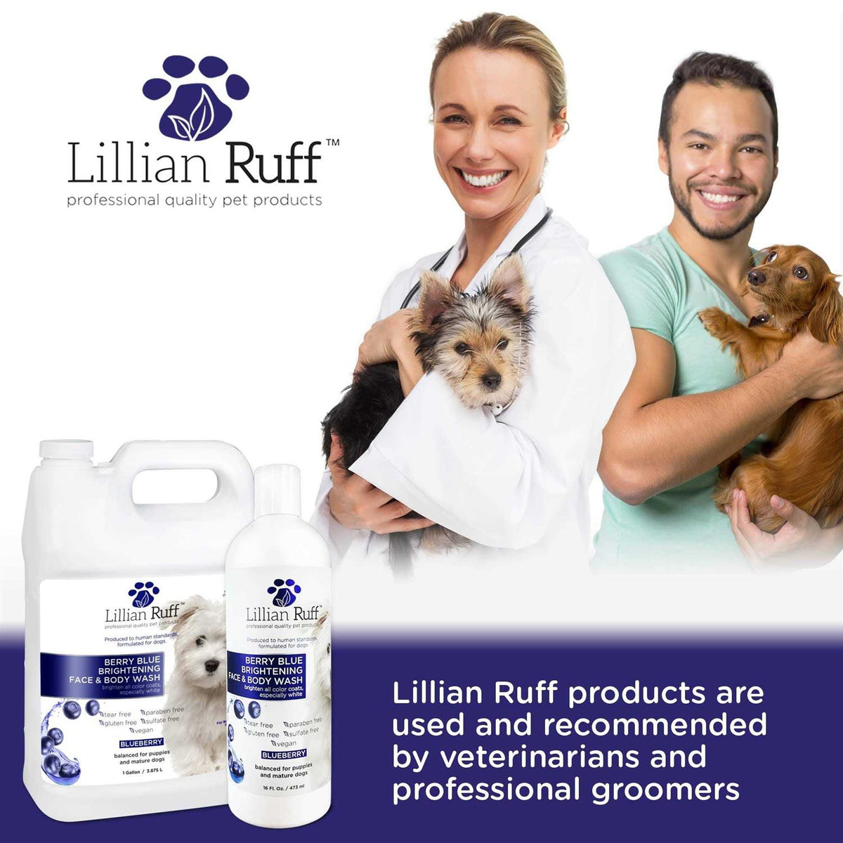 Berry Blue Brightening Face and Body Wash for Dogs and Cats M80999