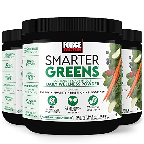 Unflavored Greens Superfood Powder with Probiotics 3-Pack O820