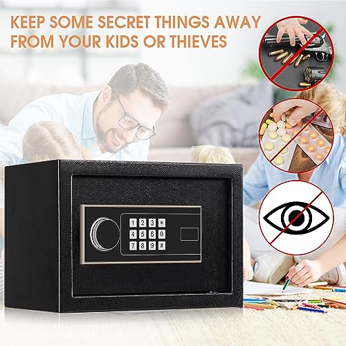 1.0 Cubic Feet Fireproof Waterproof Digital Safe with Keypad Lock and Removable Shelf C308