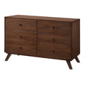 Walnut Veneer and Solid Wood Dresser D997