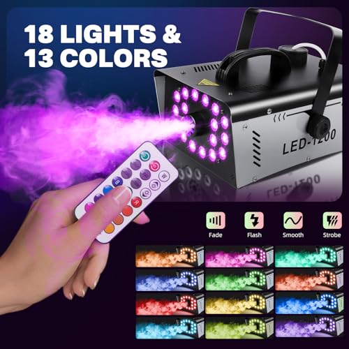 1200W Fog Machine with 18 Lights G4016