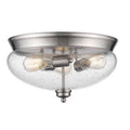 3-Light Glass Shade Flush Mount K3316