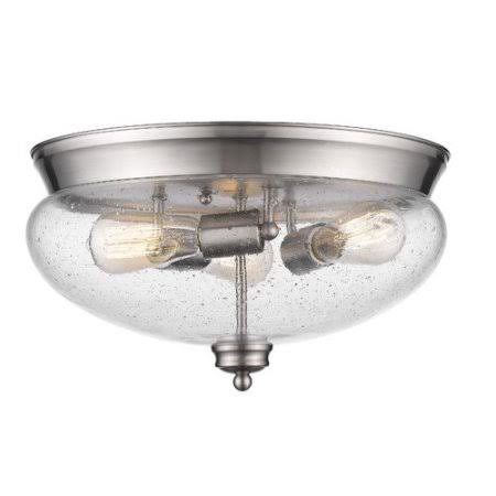 3-Light Glass Shade Flush Mount K3316