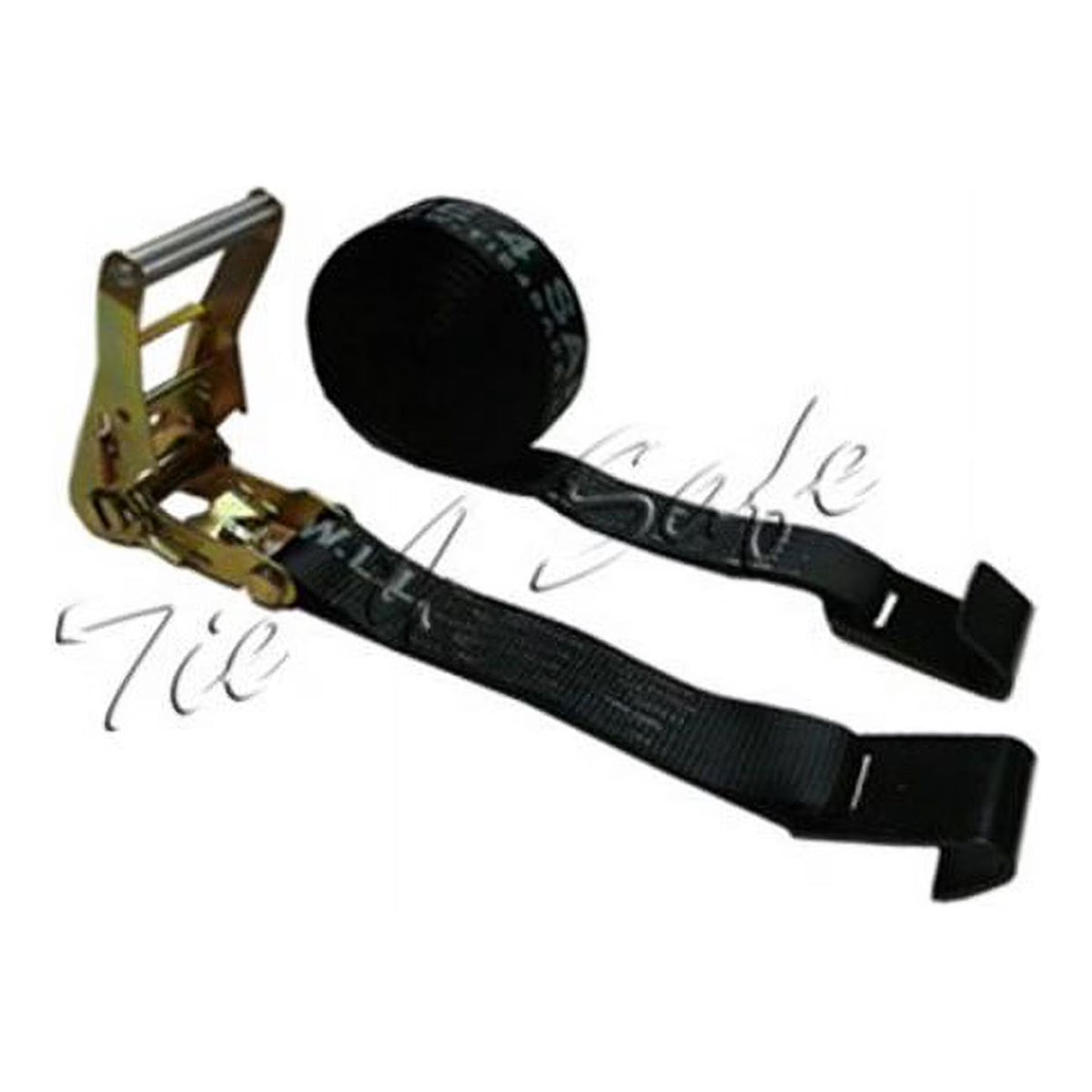 2 in. x 30 ft. Ratchet Tie Downs with Flat Hooks, Black, 6 Piece O623