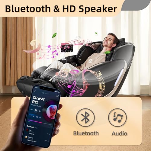 4D Zero Gravity SL Track Shiatsu Massage Chair with Heat U123