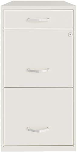 18in Deep 3 Drawer Metal File Cabinet Pearl White Z998787