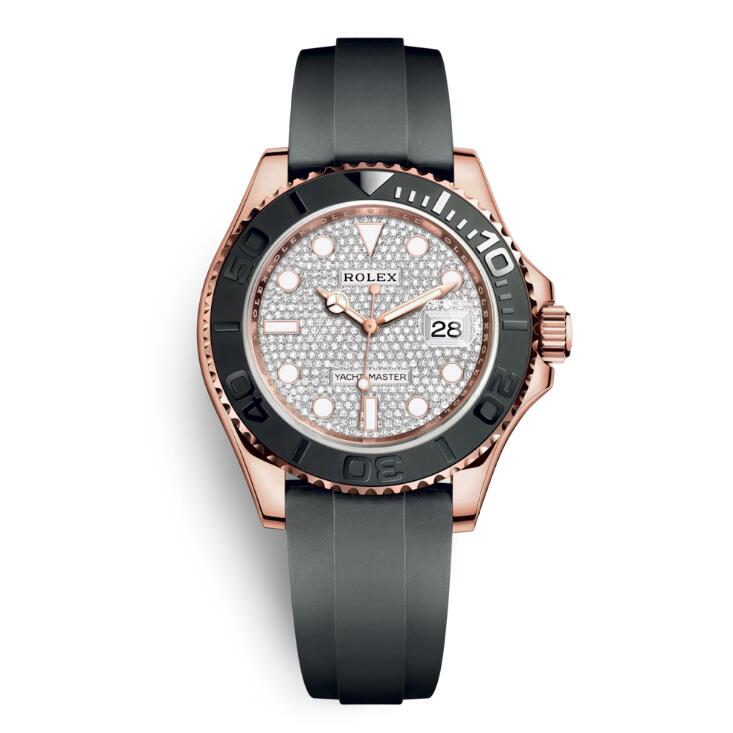 Golden Diamond Dial Rubber Strap 40mm R452
