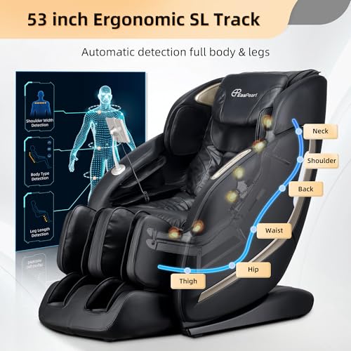 4D Zero Gravity SL Track Shiatsu Massage Chair with Heat U123