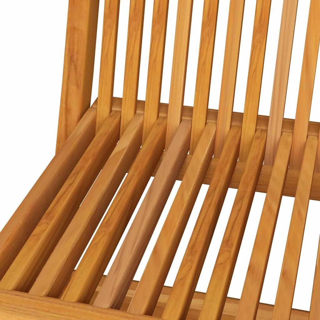 Set of 8 Wooden Foldable Outdoor Dining Chairs with Green Cushion Q9000