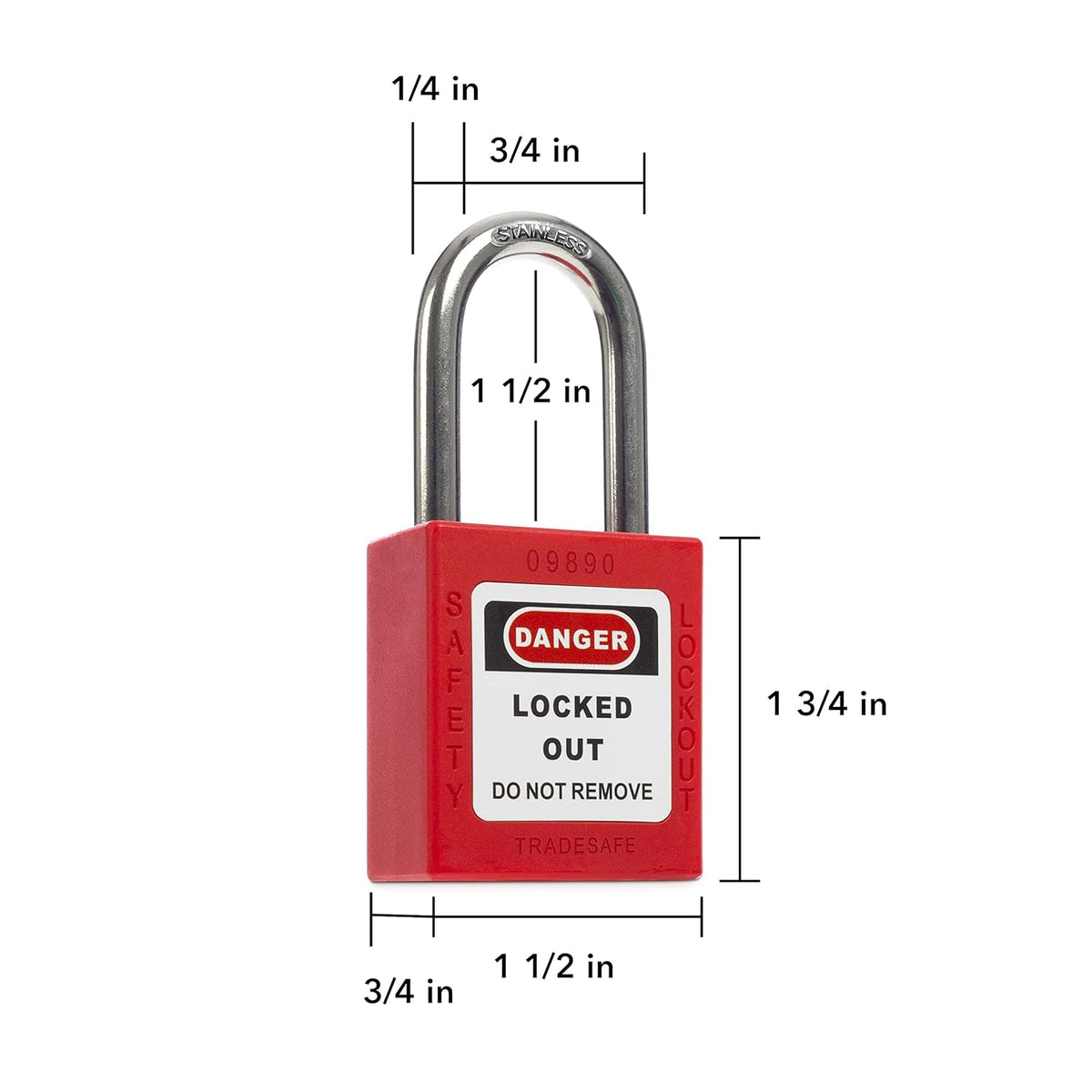 10 Padlocks Included Lockout Tagout Station with Carbon Steel Body A873