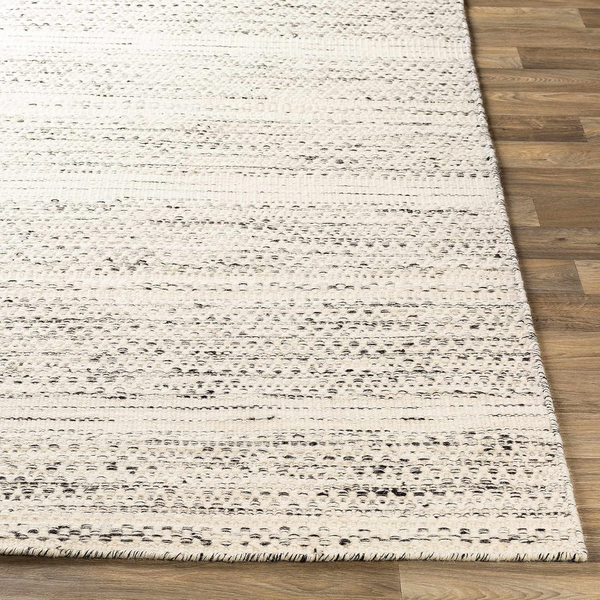 Natural Fiber Wool Area Rug - Black, Cream, Beige - 8'10" x 12' K46258