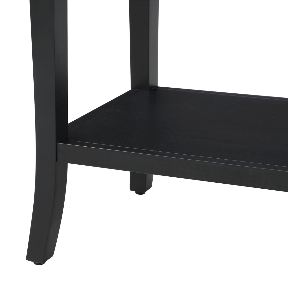 Console Table with Lower Shelf and Solid Wood Frame J410671