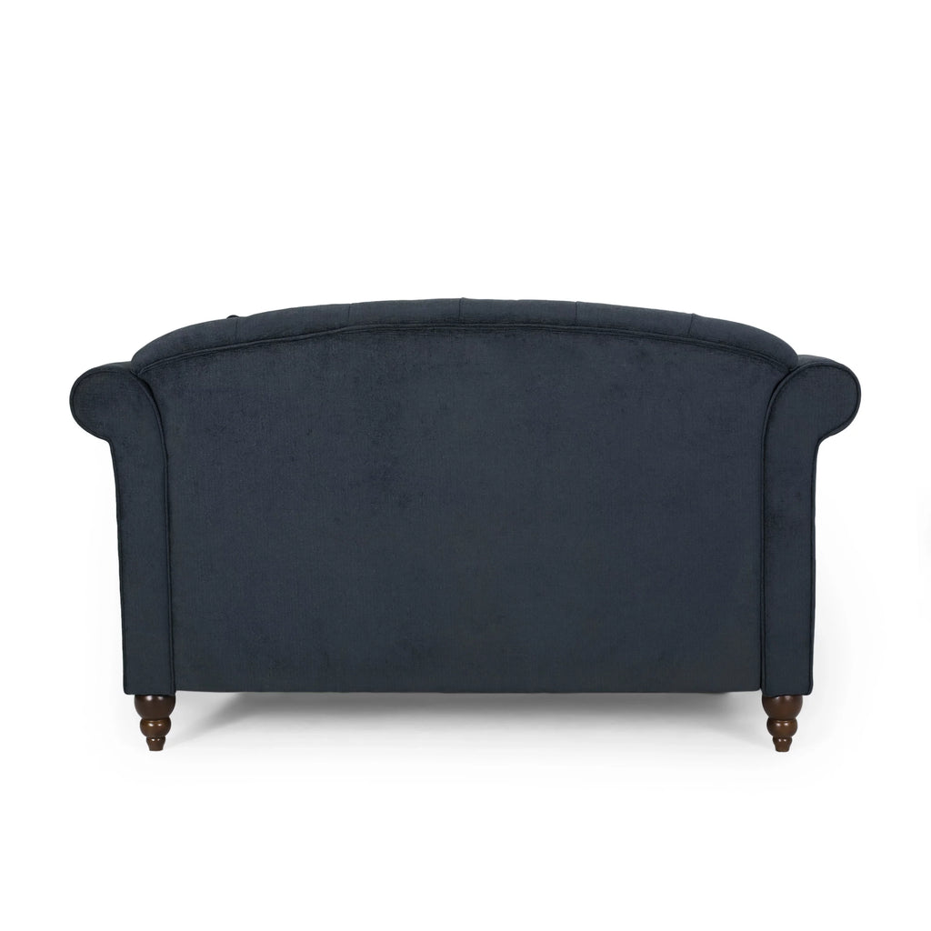 Charcoal Fabric Tufted Chaise Lounge D527