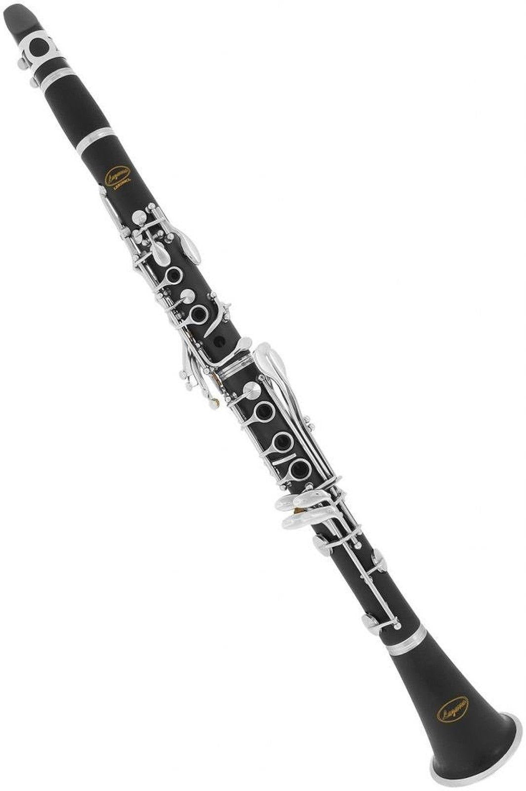 Black Ebonite Silver Keys Bb Clarinet with 11 Reeds Case Care Kit P963