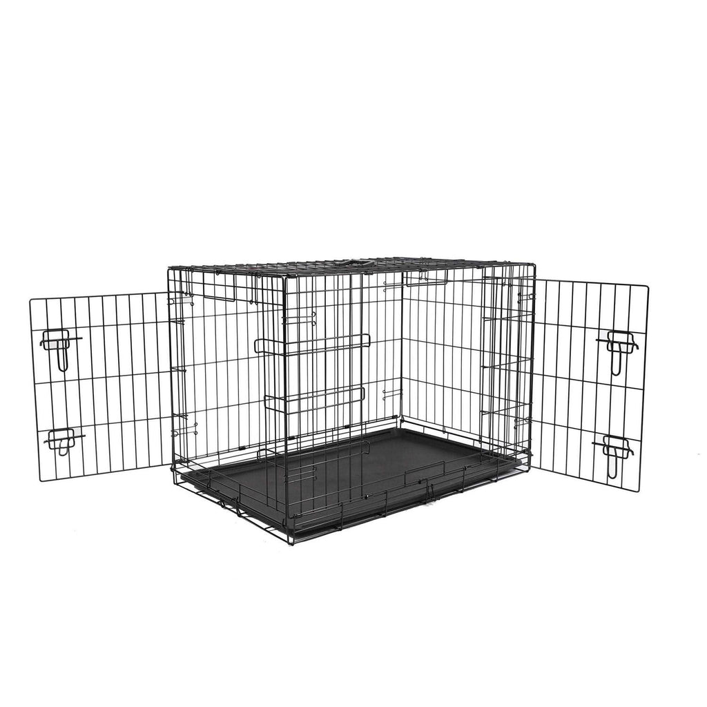 2-Door Folding Dog Crate L354319
