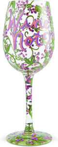 Hand-Painted Artisan Wine Glass, 1 Count, Multicolor N446