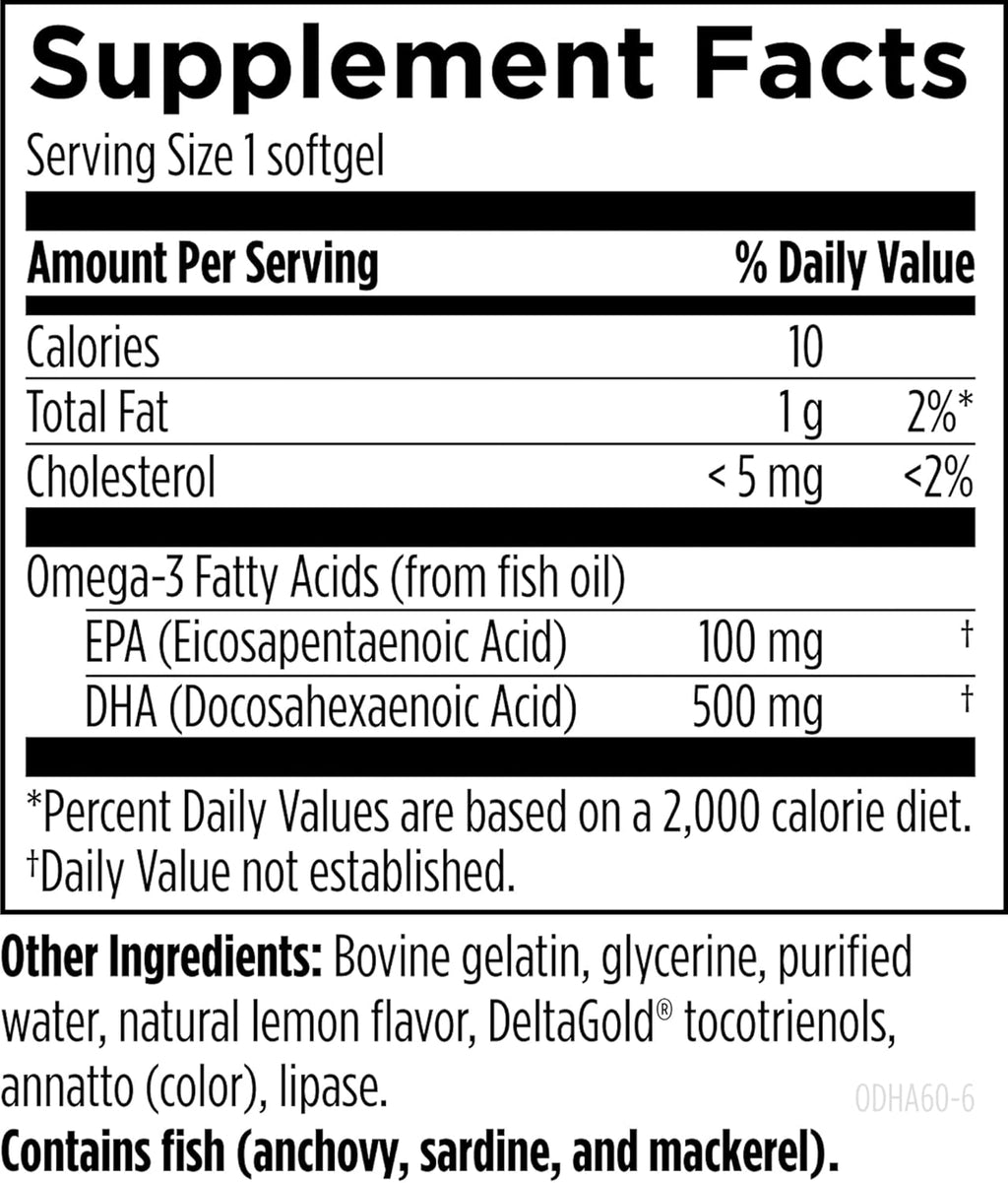 60 Softgels DHA Fish Oil T968680
