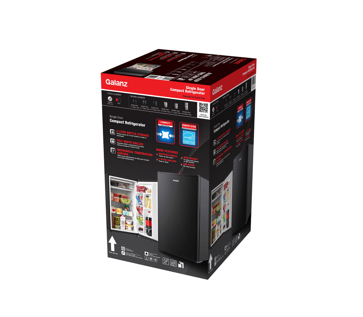 3.3 Cu ft Black Mini Fridge S42516
