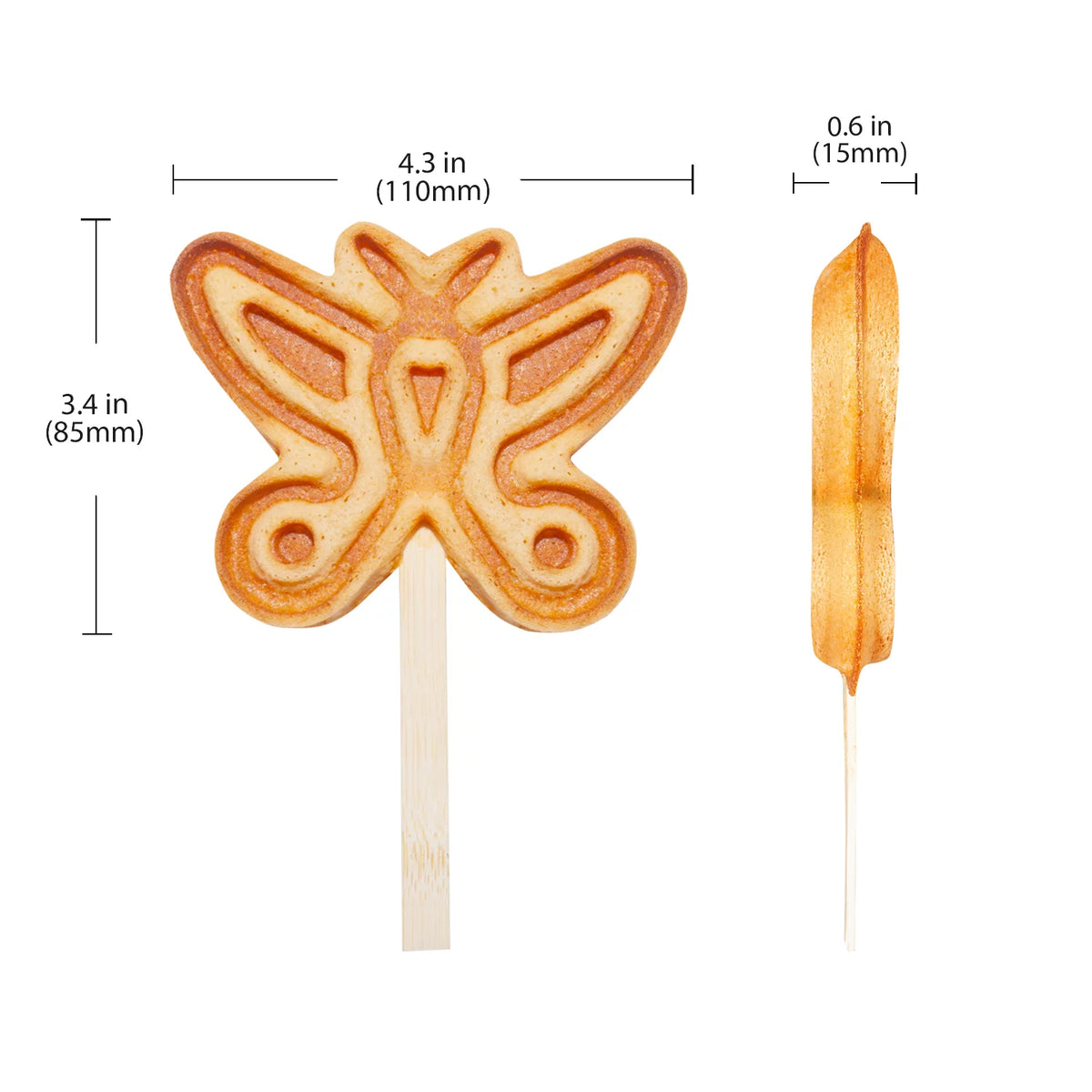 Butterfly-Shaped 4 Pcs Stainless Steel Waffle Maker X299