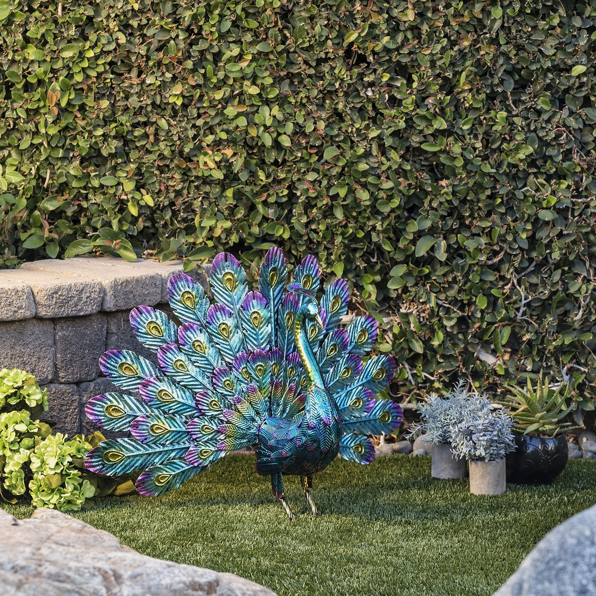 22" Peacock Garden Statue C251