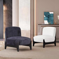 Black Velvet Upholstered Accent Chair with Solid Wood Frame R247