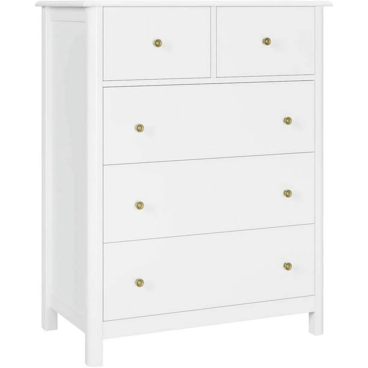 White 5 Drawer Kids Dresser P9337