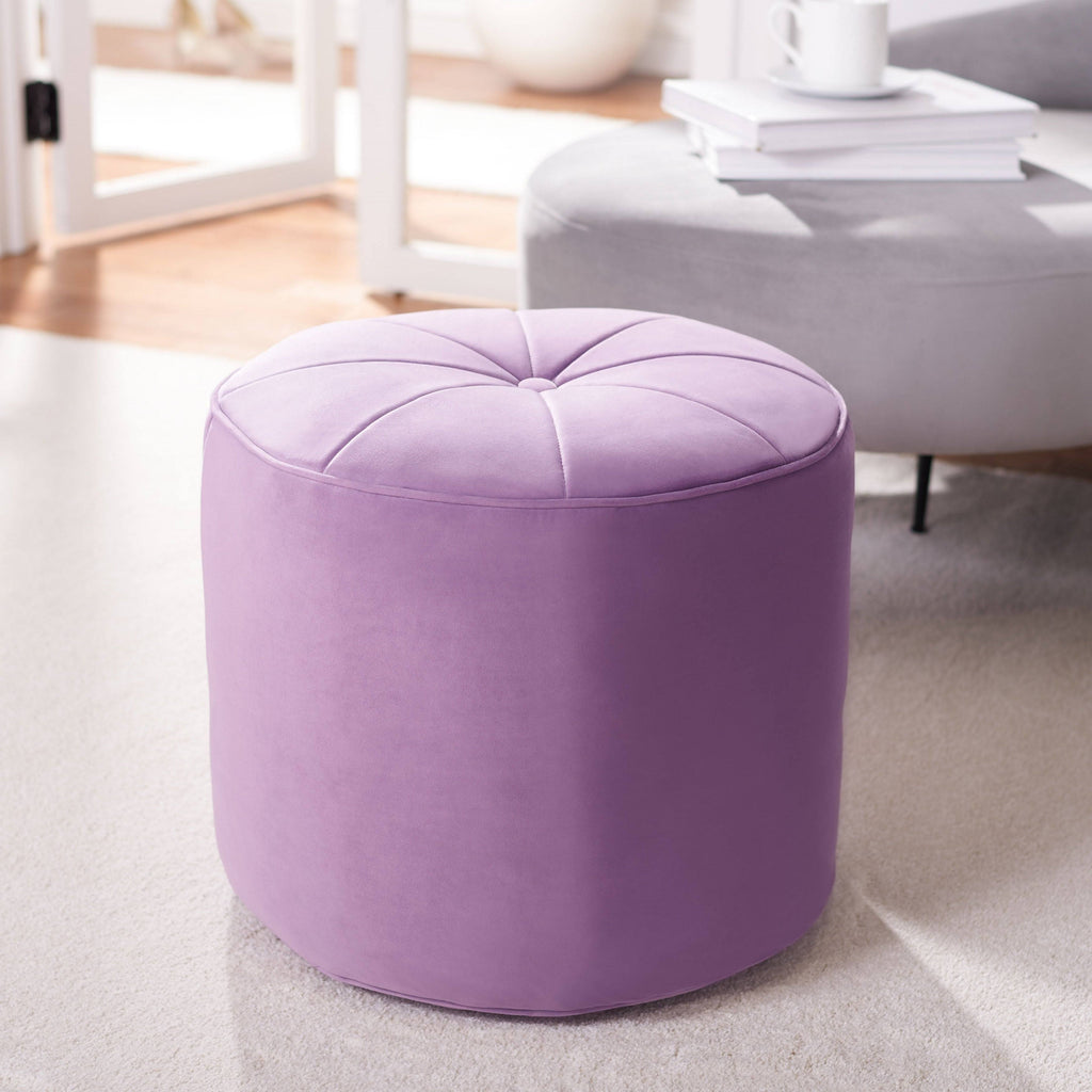 Lilac Cylinder Ottoman A53355