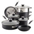 11 Piece Hard Anodized Nonstick Cookware Set H491