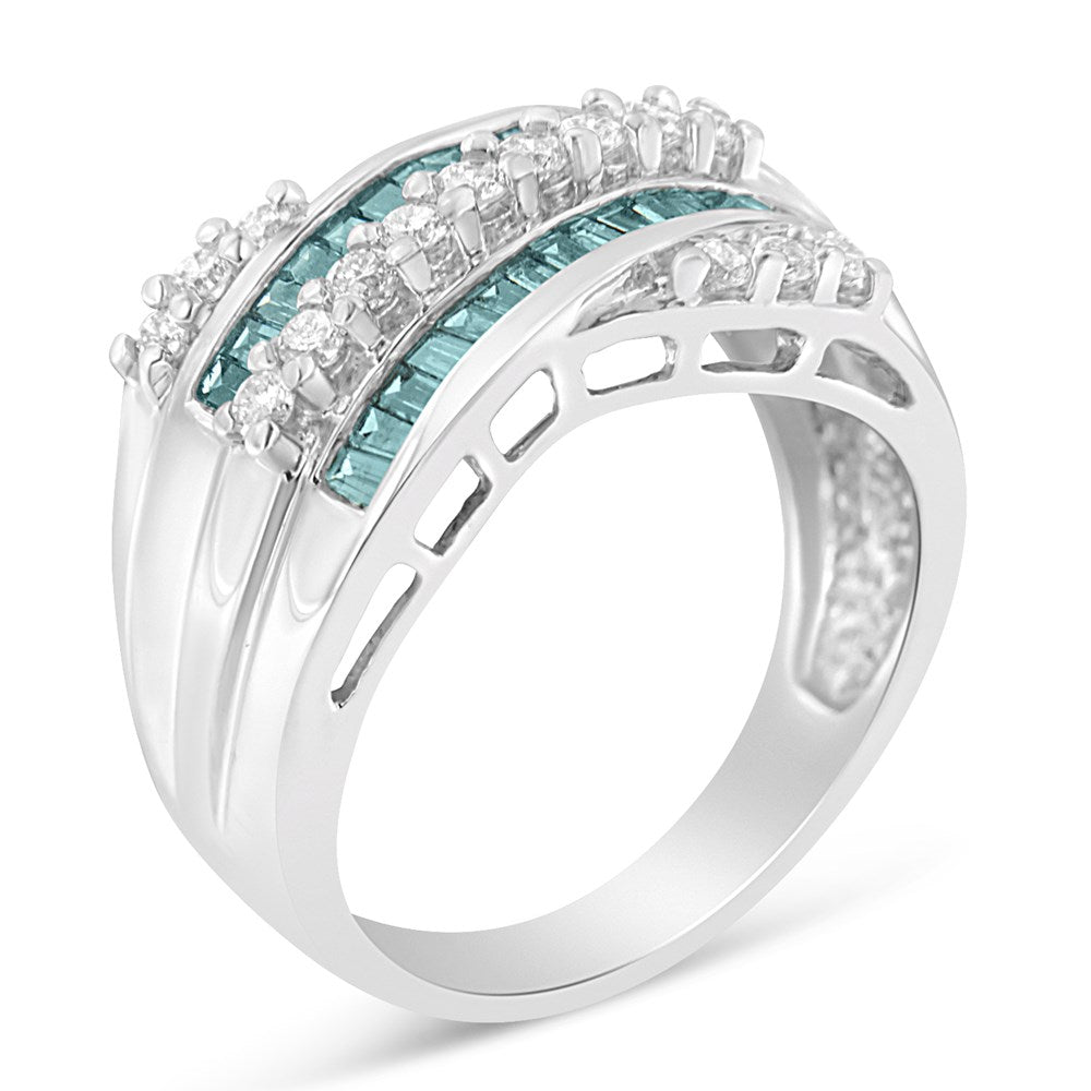 14k White Gold Diamond Band Ring X416264