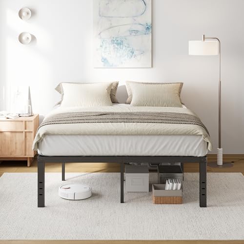 Full Size 18" Tall Heavy Duty Metal Platform Bed Frame Y89428