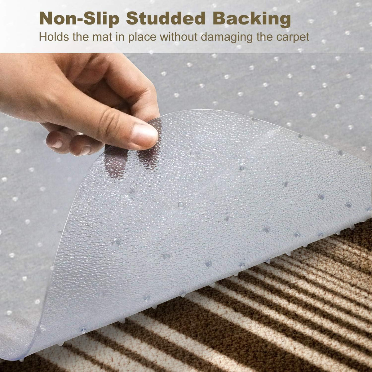 Transparent 30 X 48 with Lip Chair Mat for Carpets S89164