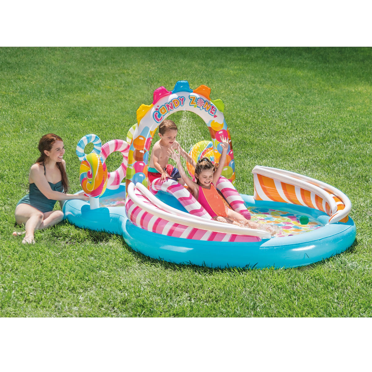 9ft x 51in Kids Inflatable Pool with Electric Air Pump M678798