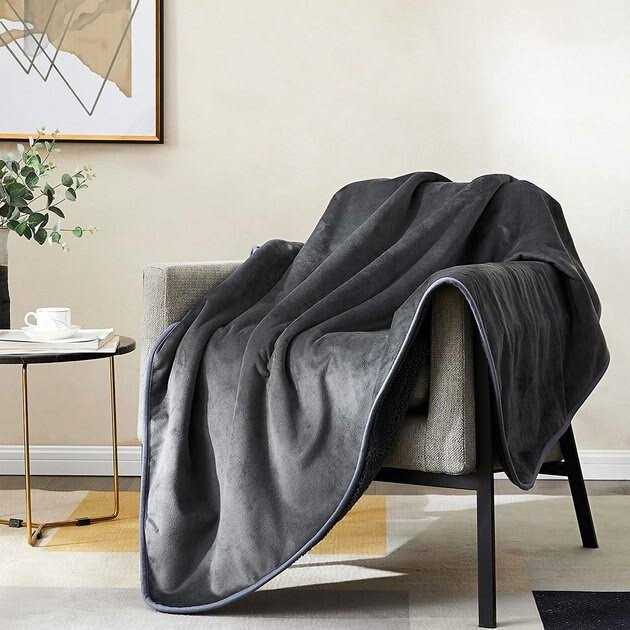 Grey Sherpa Waterproof Leakproof Dog Blanket I874761