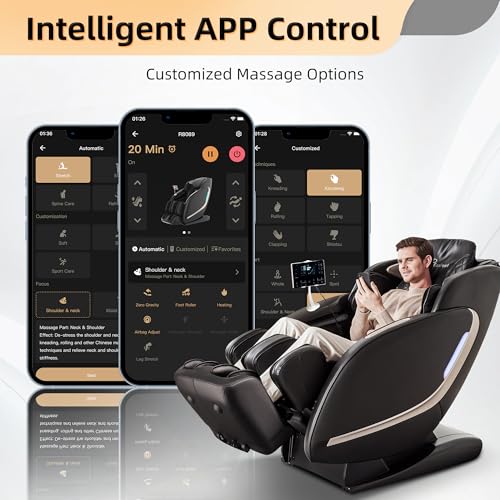 4D Zero Gravity SL Track Shiatsu Massage Chair with Heat U123