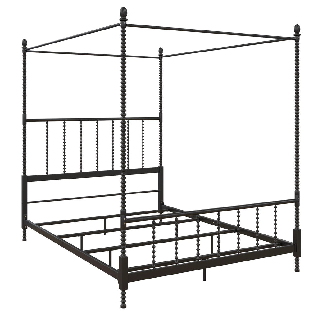 White Queen Canopy Poster Bed Frame D1890