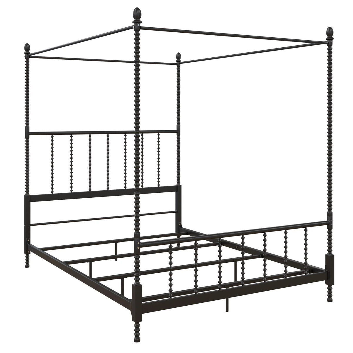 White Queen Canopy Poster Bed Frame D1890