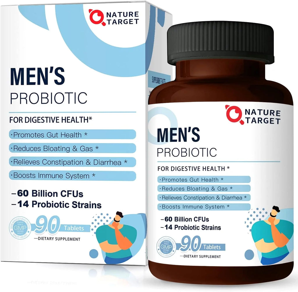 Probiotics for Men 60 Billion CFUs 14 Strains 90 Tablets N2998