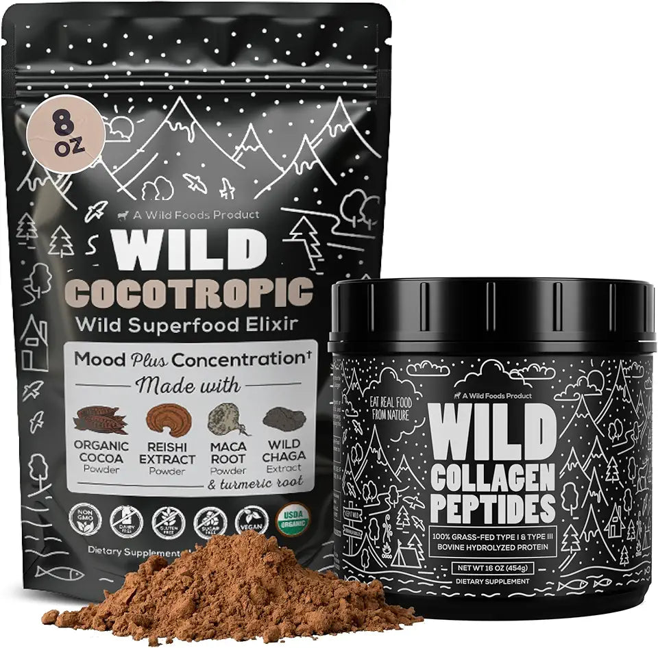 Organic Mushroom Cacao Mix & Collagen Peptides Bundle R593