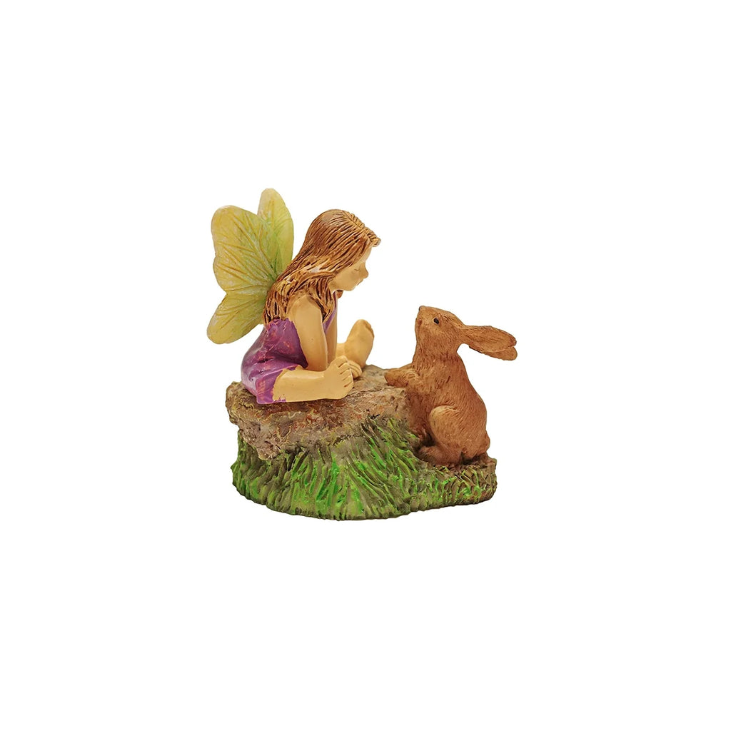 Mini Bunny Rabbit Figurine Garden Decor Statue E2869