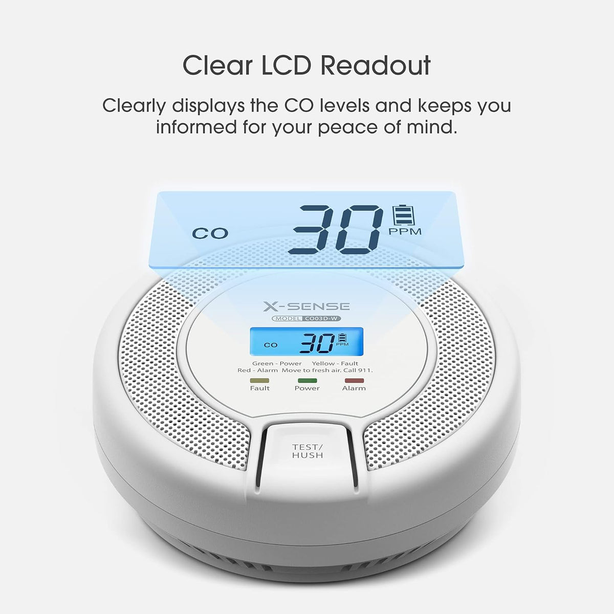 Wireless Interconnected Carbon Monoxide Detector, Pack of 2 H801