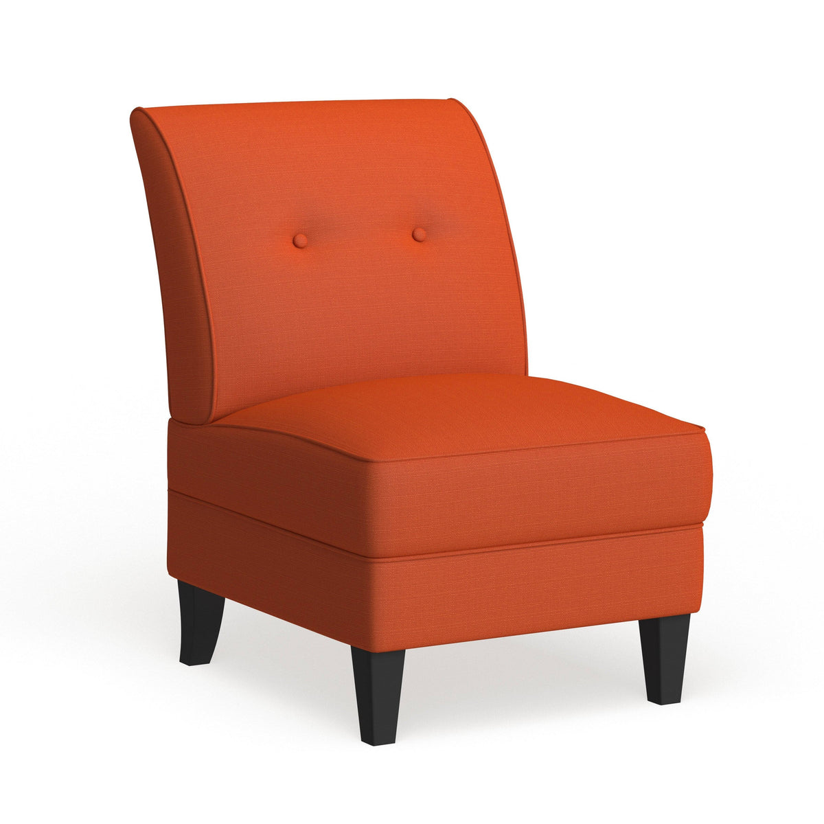 Orange Linen Armless Chair K7294