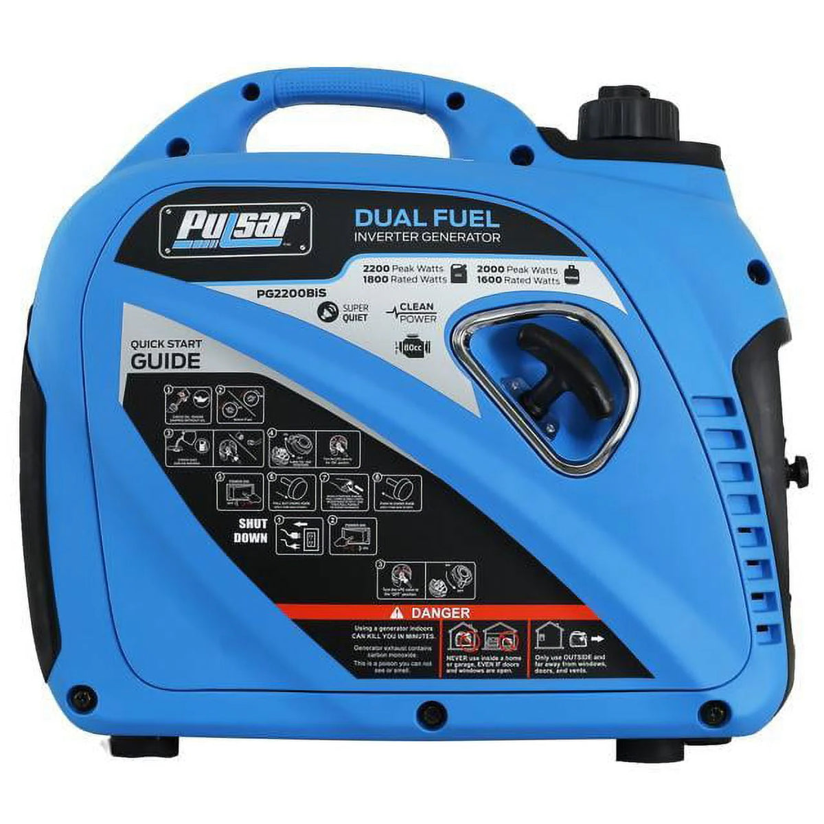 2200W Portable Dual Fuel Inverter Generator J72616